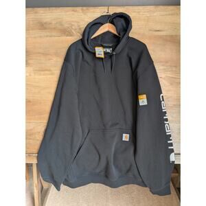 Carhartt Hoodie Mens 2XL Tall Black Loose Fit Midweight Long Sleeve TS0122 NWT